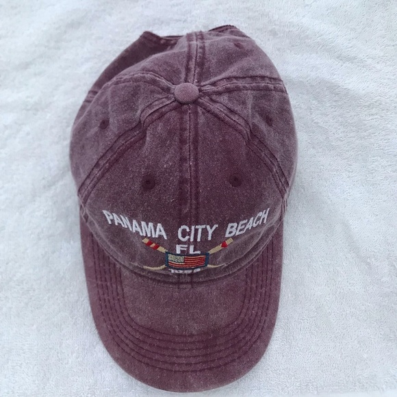 Alvin's Island for Panama City Beach Florida Adjustable Am Flag Purple Ball Cap - Picture 13 of 13